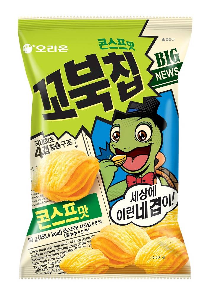 好麗友烏龜玉米脆片 <80g克 x 1 x 1PC包>