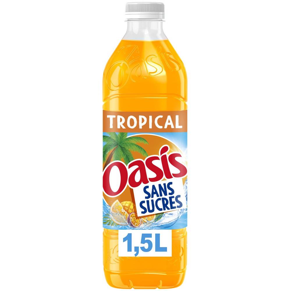 Oasis - Boisson aux fruits sans sucres (1.5 L) (tropical)