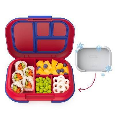 Bentgo Kids Chill Lunch Box, Red - Blue