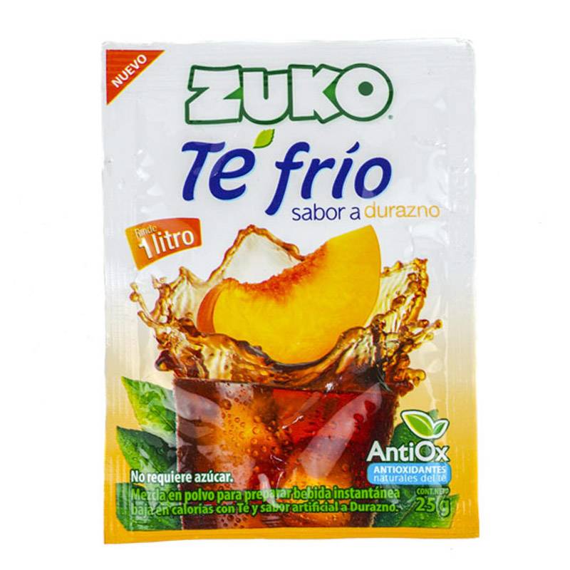 Zuko bebida en polvo te frio de durazno (25g)