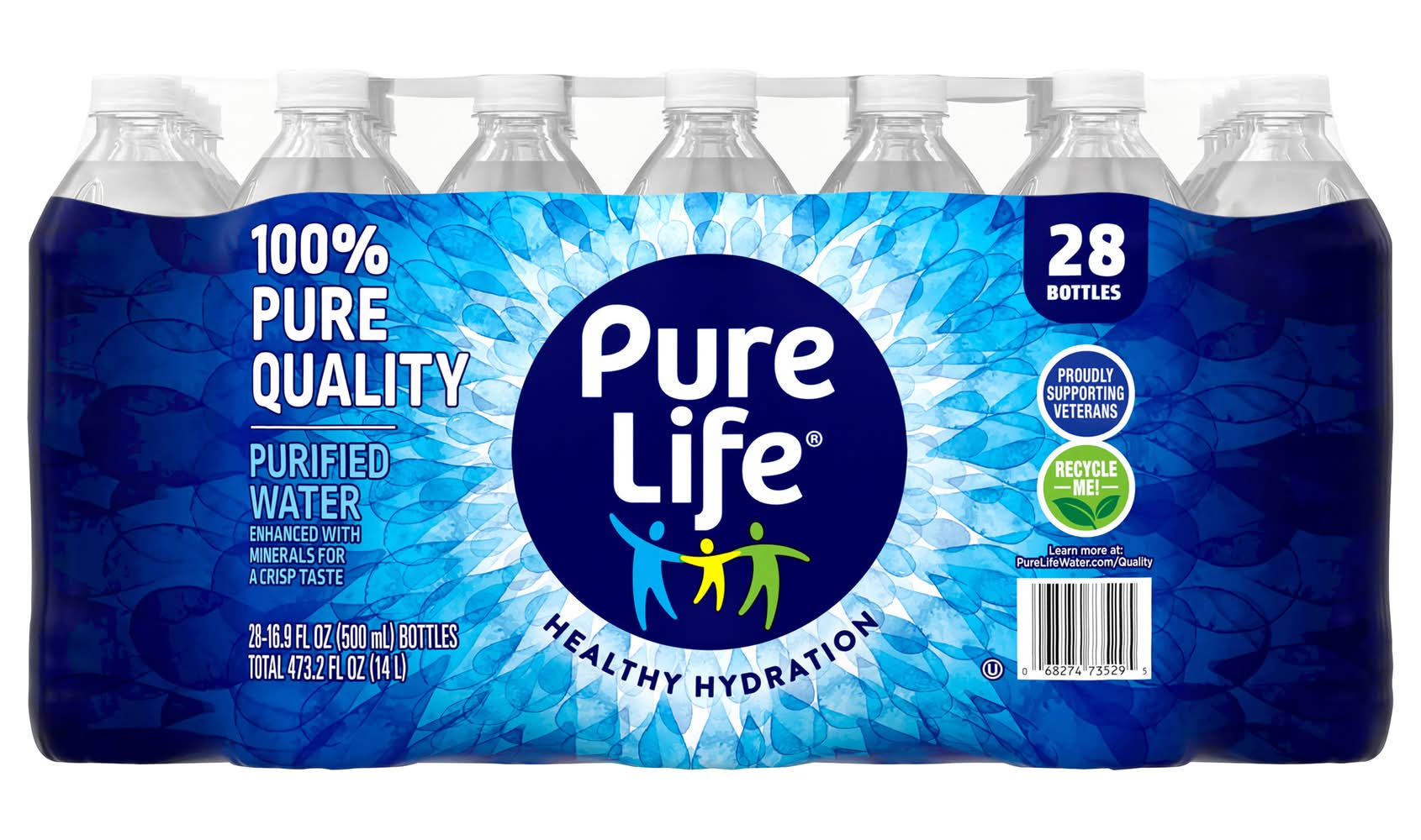 Pure Life Purified Water (28 x 16.9 fl oz)