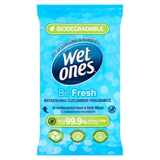 Wet Ones Cucumber, Be Fresh Refreshing Hand Wipes (12 pack)