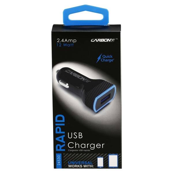 Custom Accessories Carbon Xt 2.4a Single Usb Charger