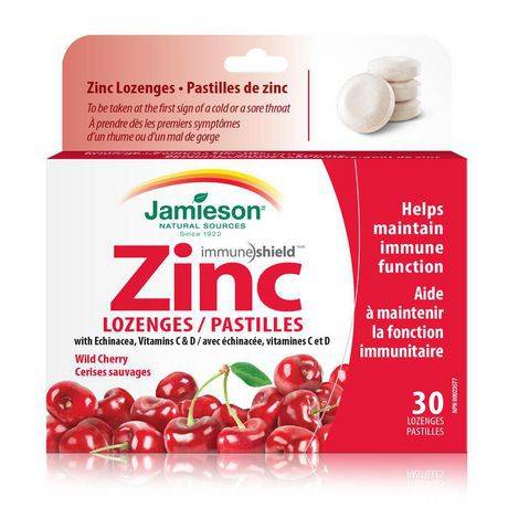 Jamieson zinc lozenges, wild cherry - zinc lozenges, wild cherry (30 ea)