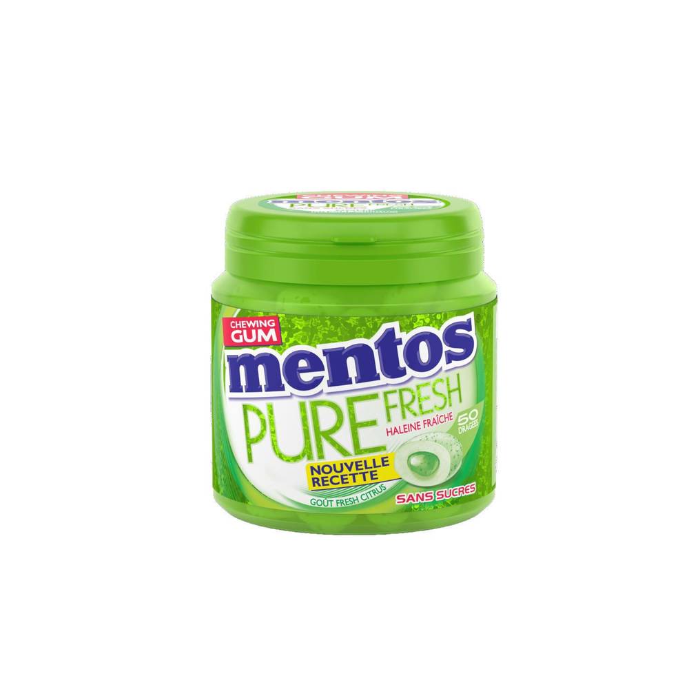 Mentos - Chewing gum pure fresh citrus au thé vert sucres (50pièces)