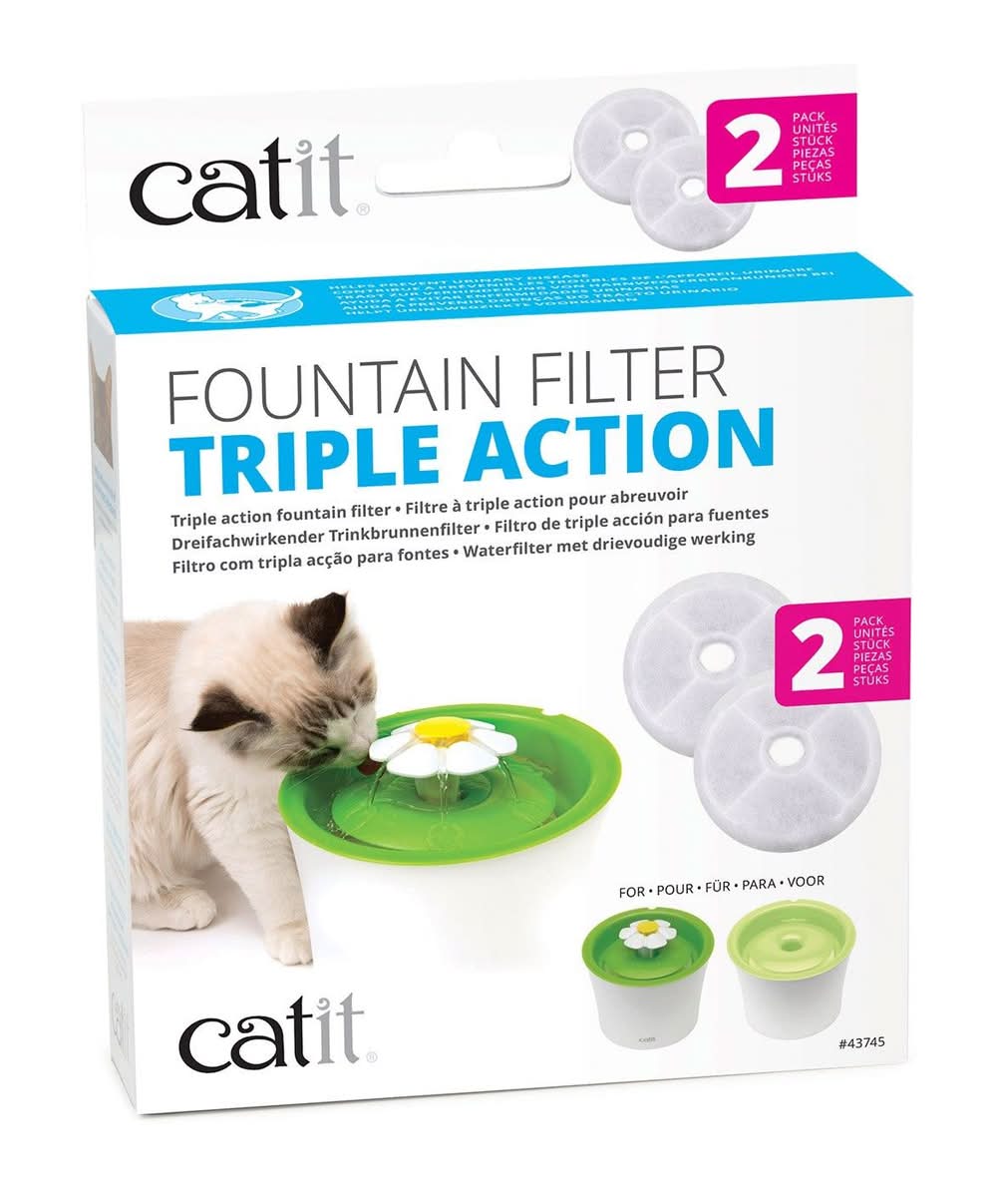 Catit Triple Action Fountain Filters, 2 pack