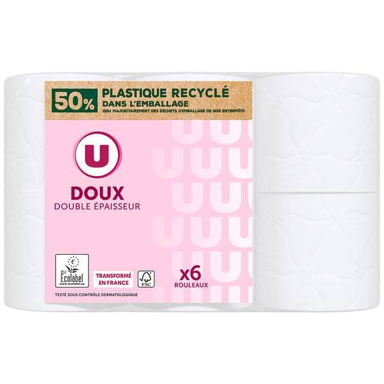 Les Produits U - Papier toilette doux épaisseur (6)