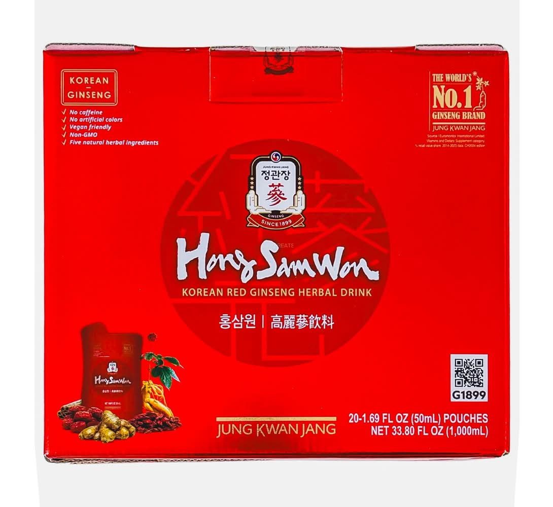 JungKwanJang Korean Red Ginseng Herbal Drink (20 x 1.69 fl oz)