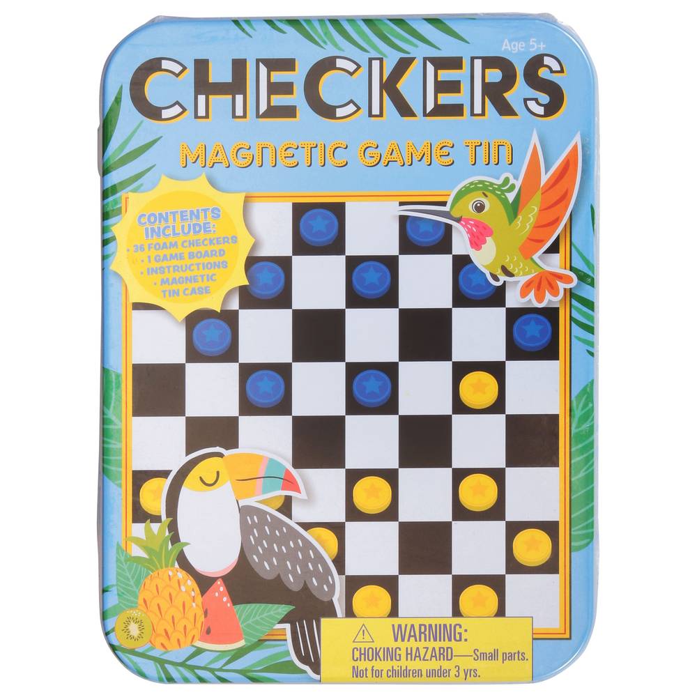 Way to Celebrate! Magnetic Game Tin Checkers