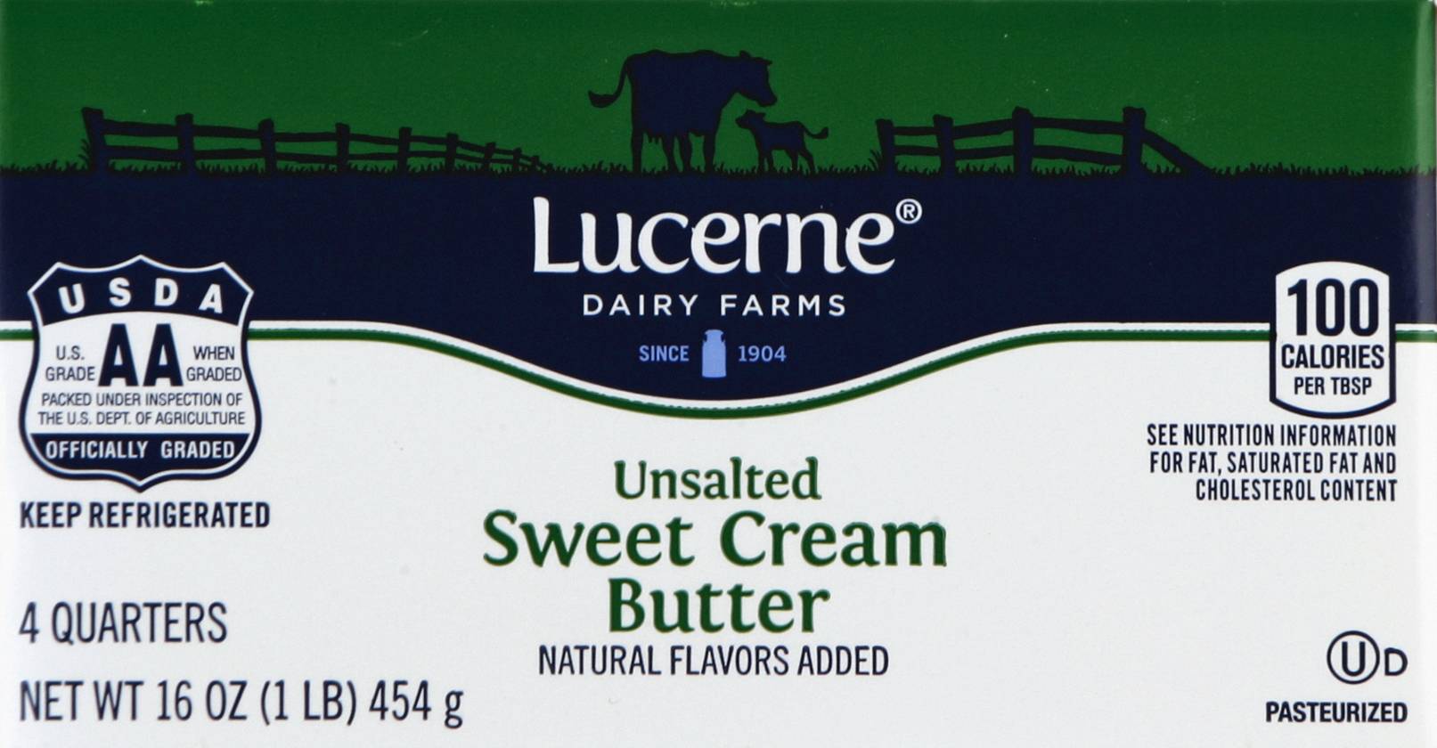 Lucerne Unsalted Sweet Cream Butter (4 x 4 oz)