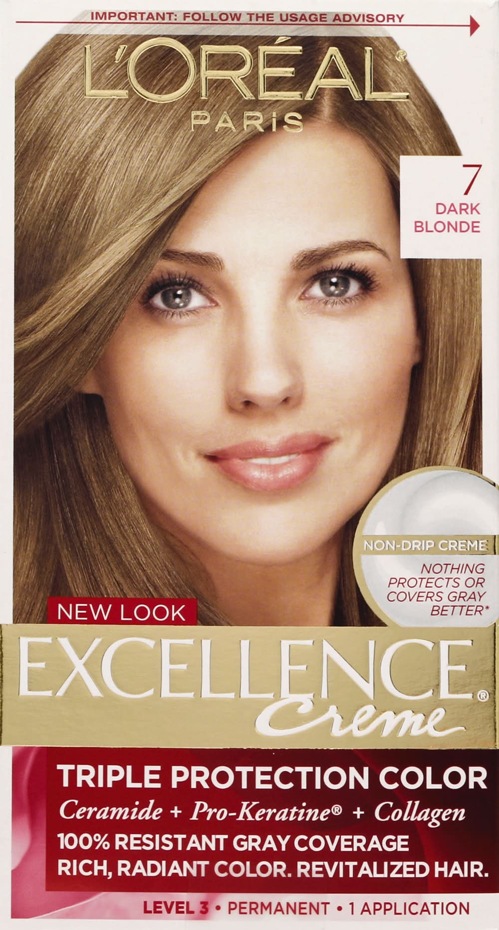 L'Oréal Excellence Creme 7 Dark Blonde Permanent Color (9.6 oz)