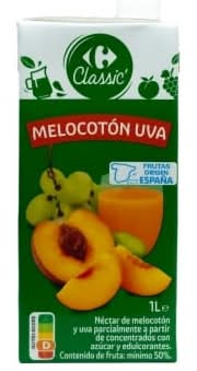 Néctar concentrado · Carrefour Classic' - Melocotón-Uva (1 L)