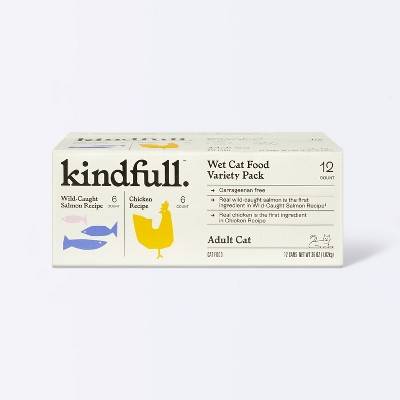 Kindfull Chicken and Salmon Pate Variety pack Wet Cat Food (36 oz)