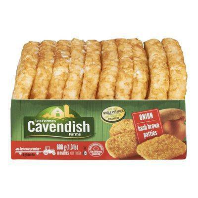 Cavendish farms galettes de pommes de terre rissolées à l'oignon (600 g) - onion hash brown patties (600 g)