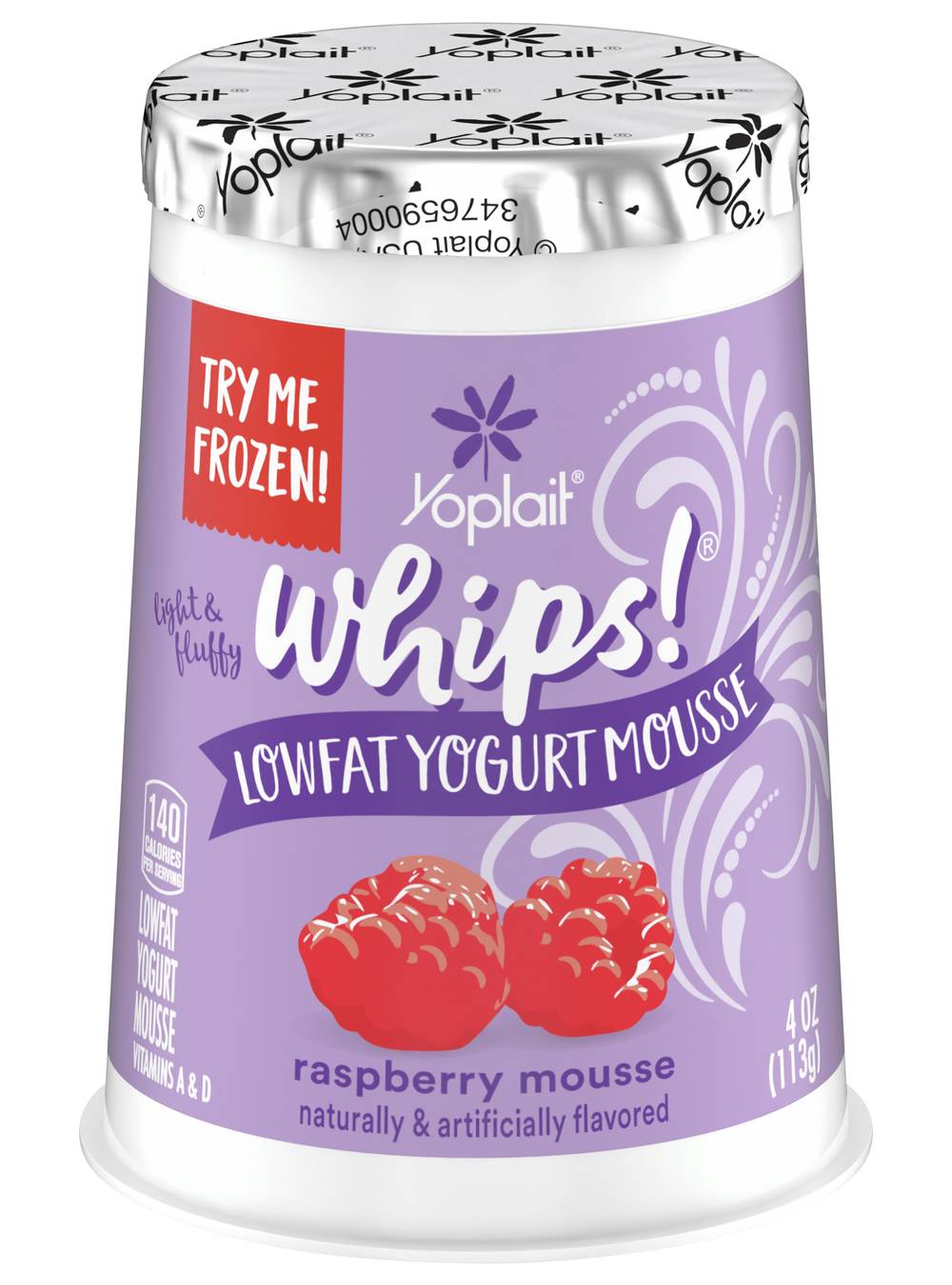 Yoplait Whips! Lowfat Raspberry Yogurt Mousse (4 oz)