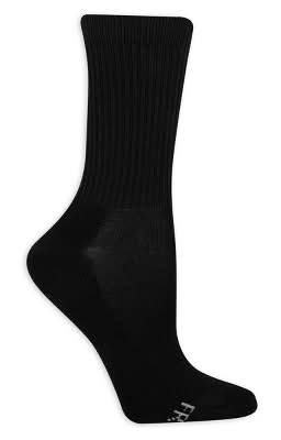 Fruit of the Loom Cushioned Crew Socks, Black (6 ct)
