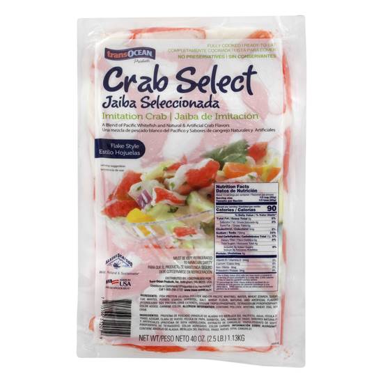 Trans Ocean Crab Select Flake Style Imitation Crab (40 oz)