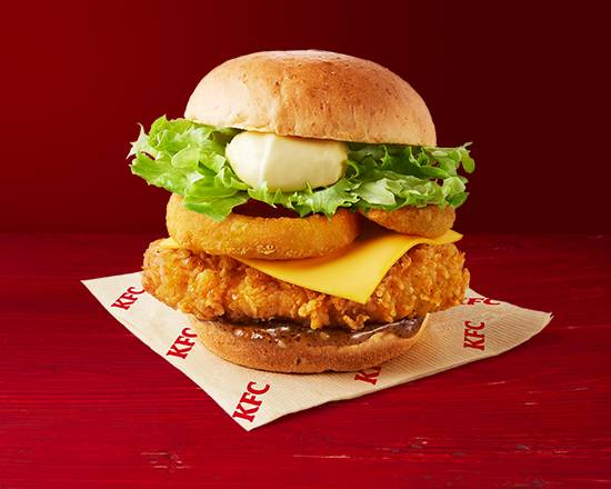ガーリックソースのオニオンフィレバーガー Garlic Sauce Onion Filet Burger