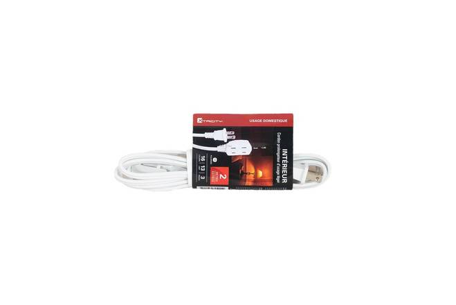 Xtricity Lightweight Extension Cord White (1 unit)