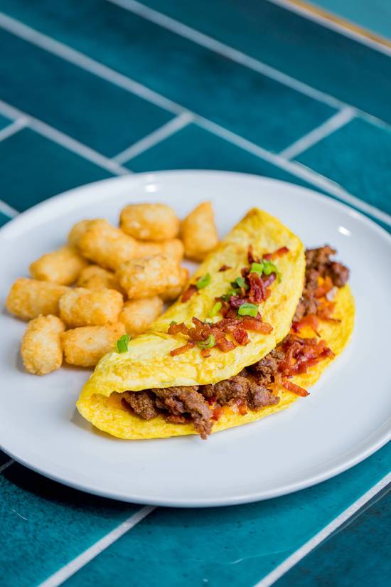 House Omelette- Cheeseburger