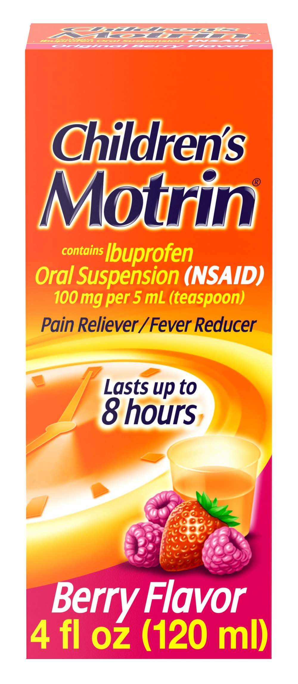 Motrin Children's Ibuprofen Pain Reliever Oral Suspension, Berry, 2-11 Years (4 fl oz)
