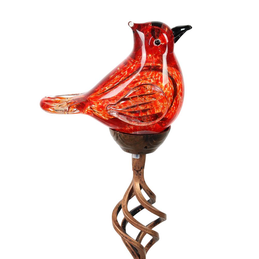 Exhart 31-in Red Metal Solar Animals Stake | 74335-L