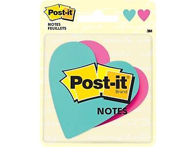 Post-It Notes, Super Sticky Die-Cut Heart Shape