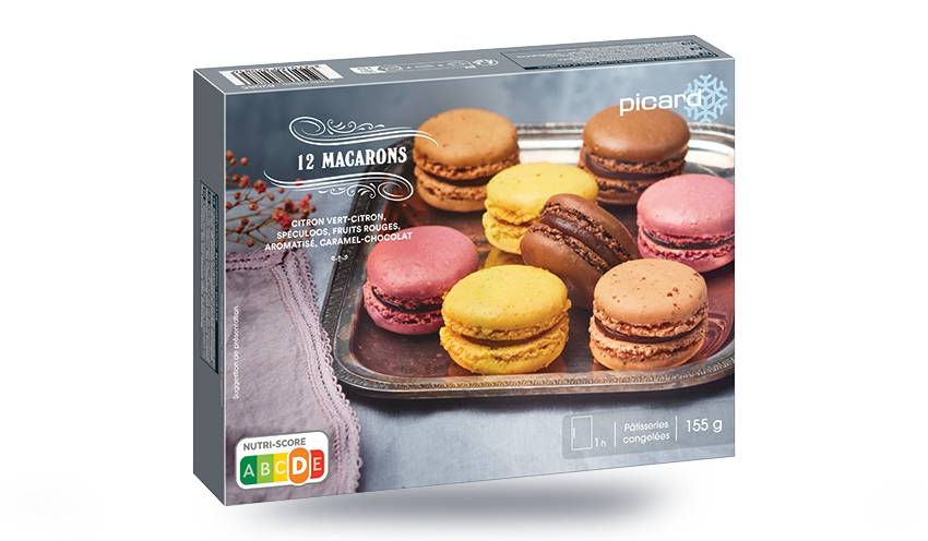 12 macarons, citron-spéculos-fruits rouges-chocolat