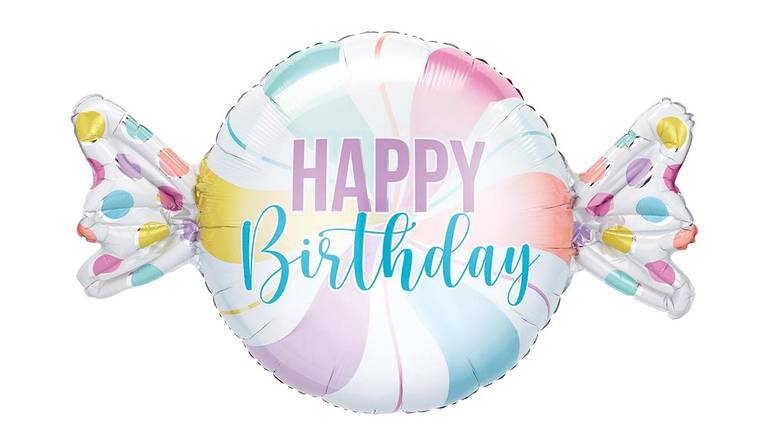 40" Candy Shape Happy Birthday Shape Balloon