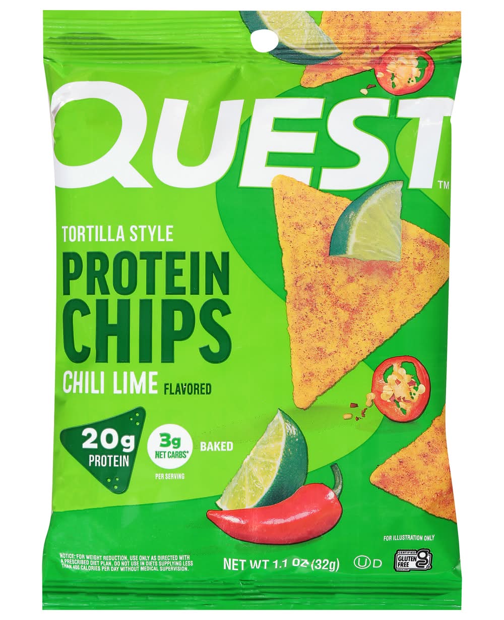 Quest Tortilla Style Protein Chips, Chili Lime (1.1 oz)