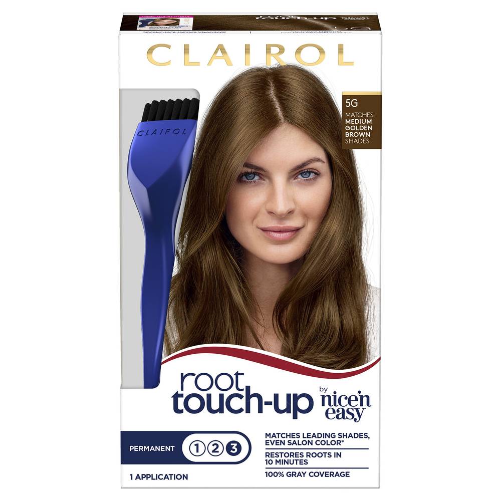 Clairol Nice n Easy Root Touch-Up Permanent Hair Color, 5G Medium Golden Brown