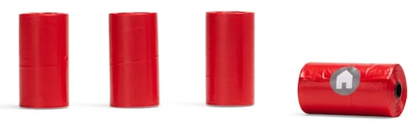 Youly Waste Dog Poop Bag Refills 4.5 L, Red (60 ct)