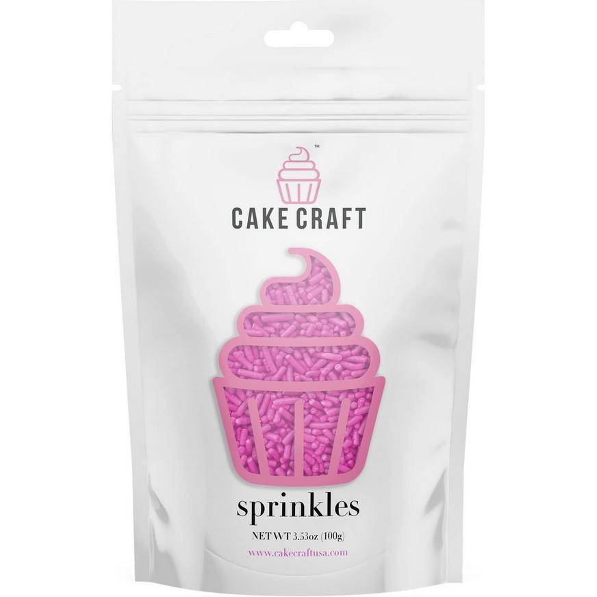 Cake Craft Pink Jimmie Sprinkles, 3.53oz