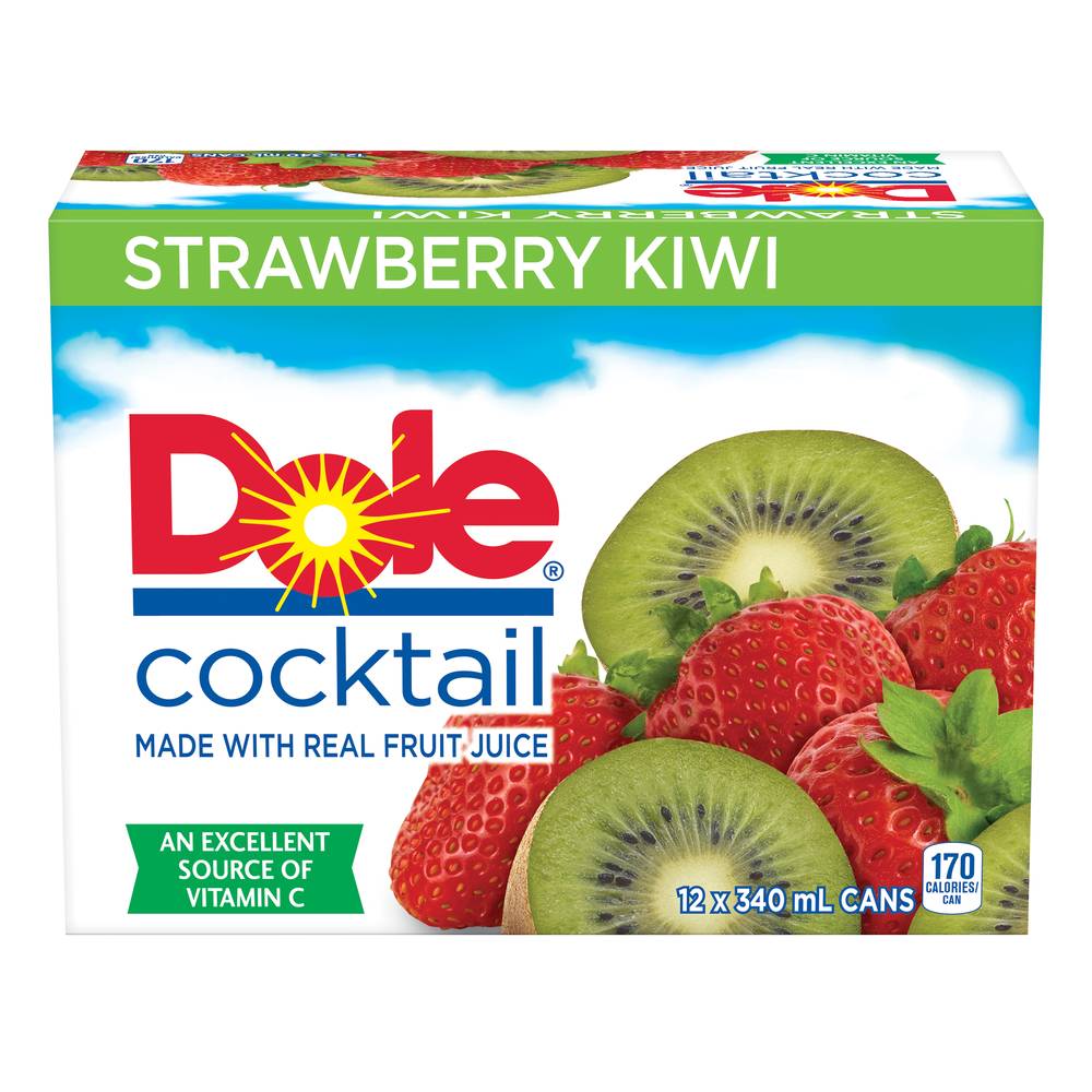 Dole Strawberry Kiwi Juice (12 x 340 ml)