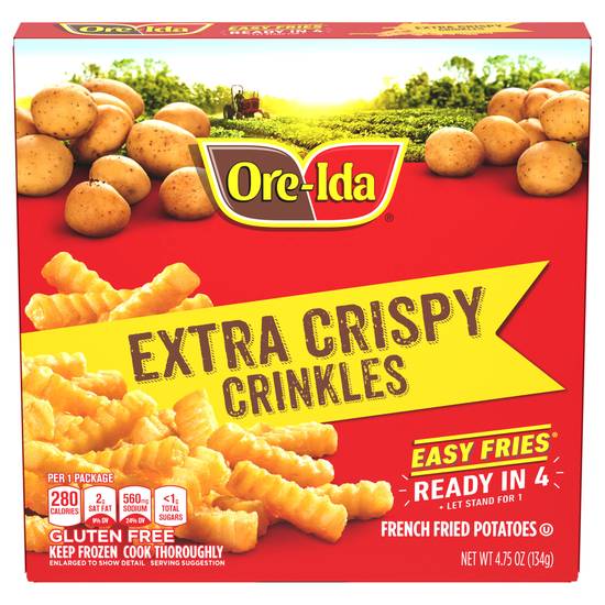 Ore-Ida Easy Fries Extra Crispy Crinkles French Fried Potatoes (ketchup-bacon)