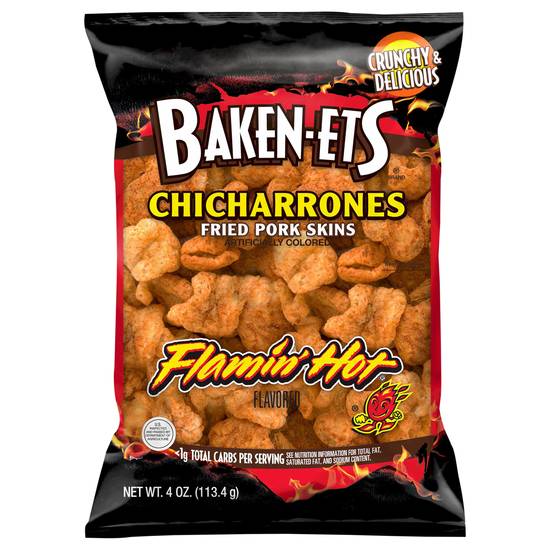 Baken-Ets Chicharrones Fried Pork Skins (flamin' hot )
