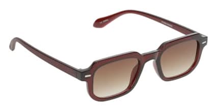 Juniors Rectangle Sunglasses Dark Red