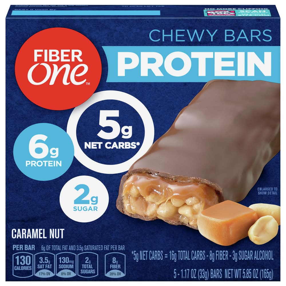 Fiber One Caramel Nut Chewy Protein Bars (5.85 oz)