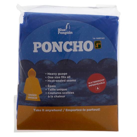 Blue Penguin Vinyl Poncho (Assorted Colours) (Sac/Bagged)