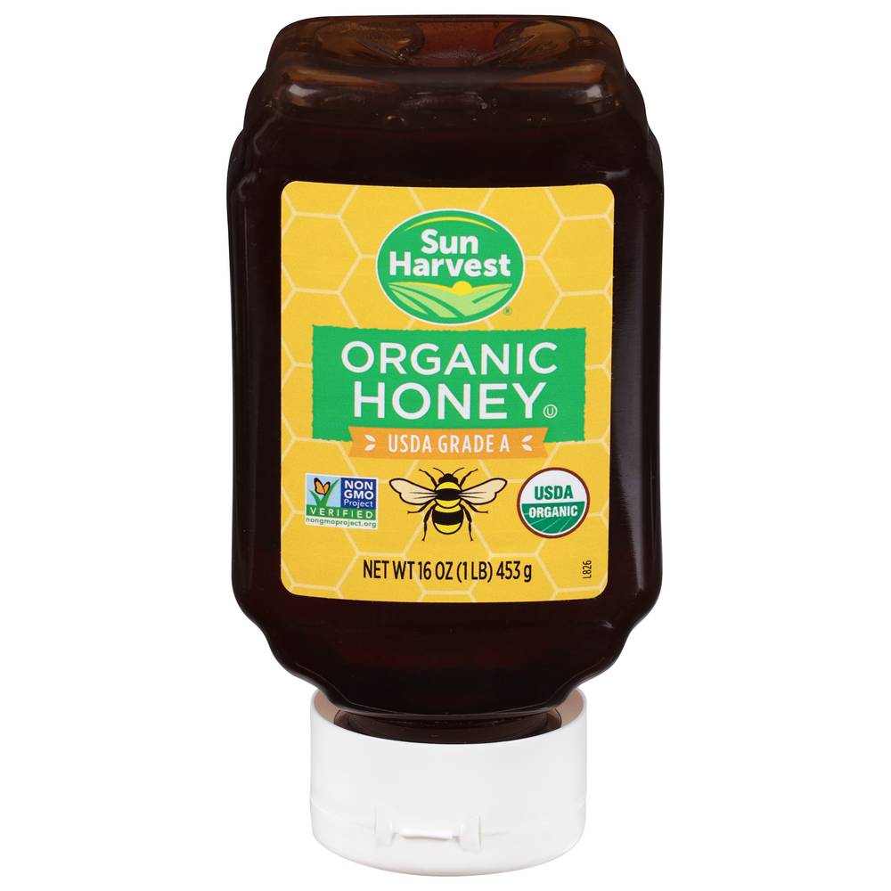 Sun Harvest Organic 100% Pure Honey Usda Grade a (1 lbs)