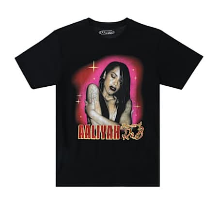 Aaliyah Princess Of R&B Graphic Tee Medium Dark Gray