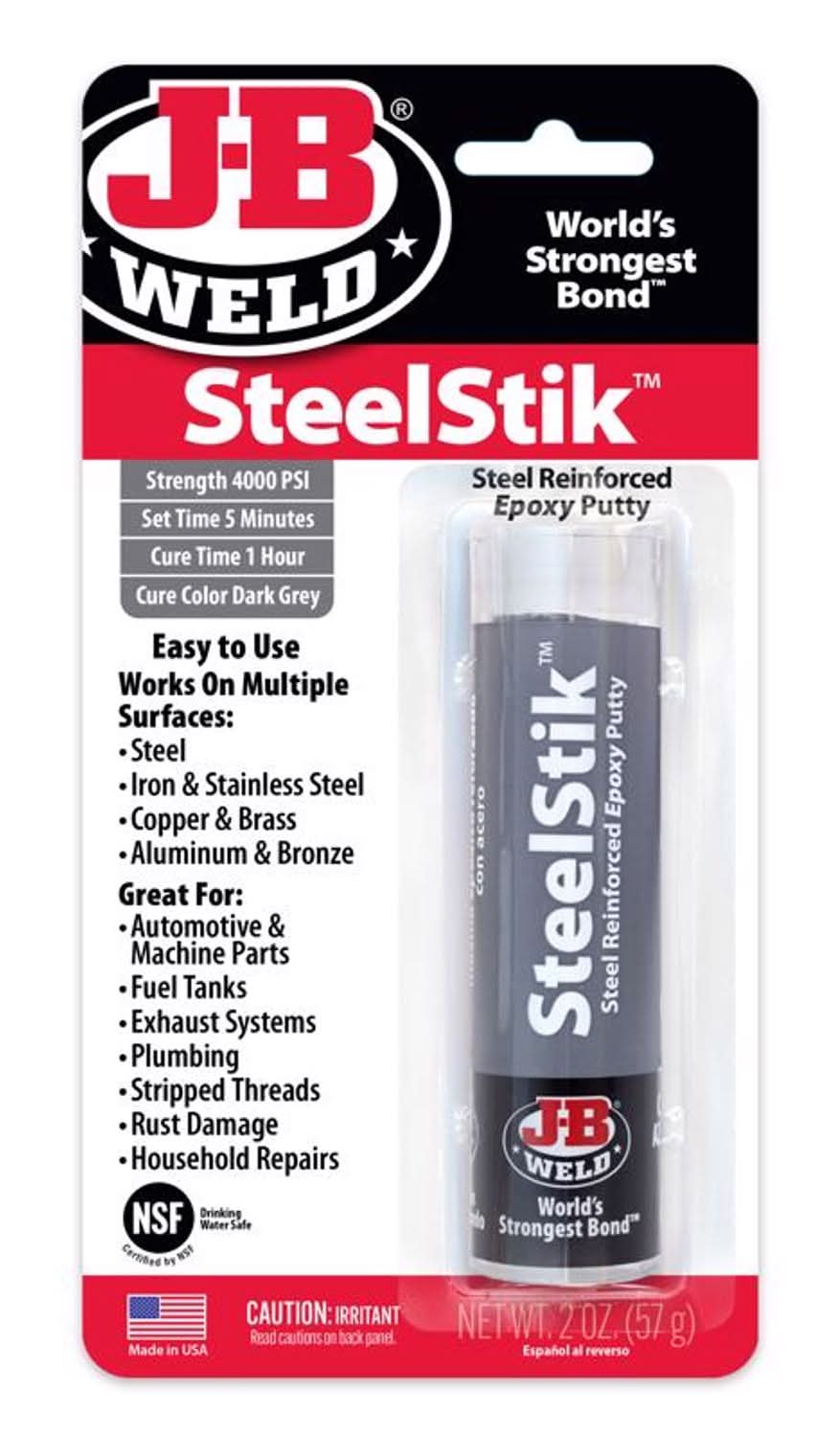 J-B Weld Steel Stik High Strength Automotive Epoxy Putty 2 Oz