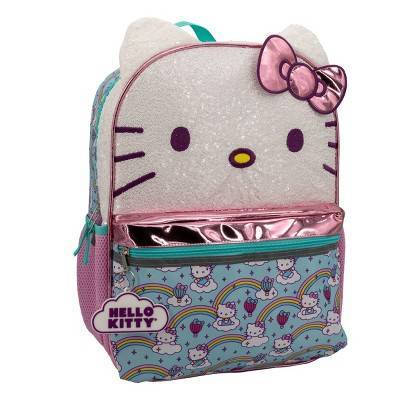 Hello Kitty Kids' Backpack, 16", Pink-Blue