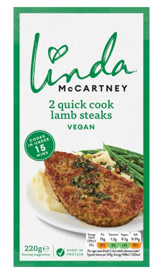 Linda McCartney's Vagetarian Quick Cook Lamb Steaks (2 pack)