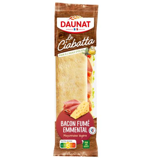 Daunat - Sandwich ciabatta bacon fumé emmental