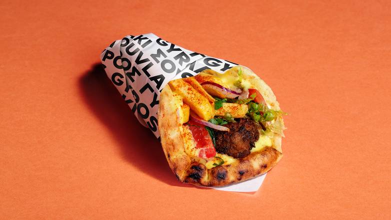 Courgette Fritter Wrap - aka Greek "Falafel"