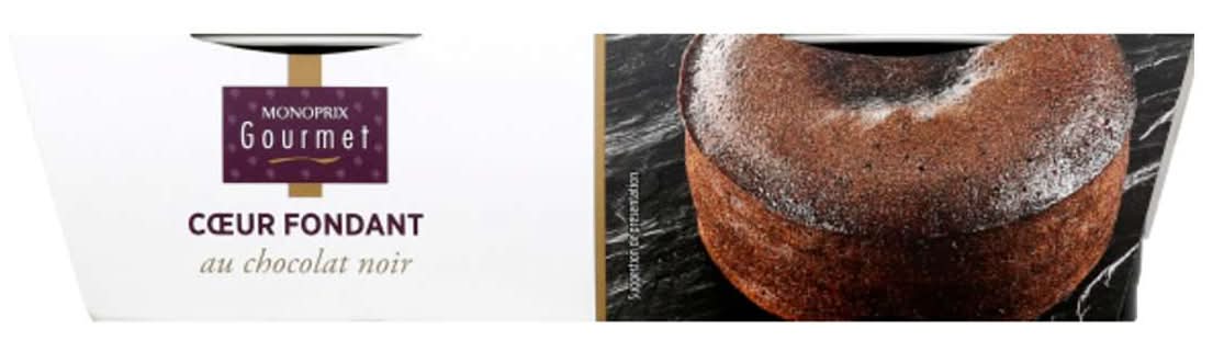 Monoprix Gourmet - Cœur fondant au chocolat noir (2)