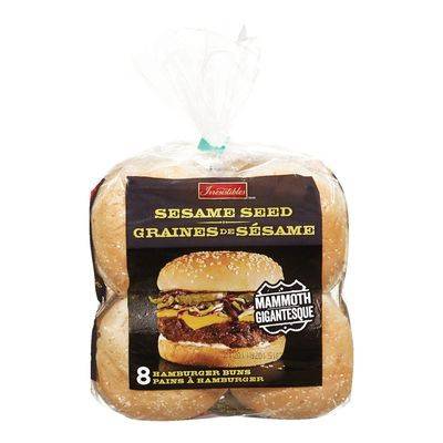 Irresistibles Mammoth Hamburger Buns With Sesame Seeds (8 buns)