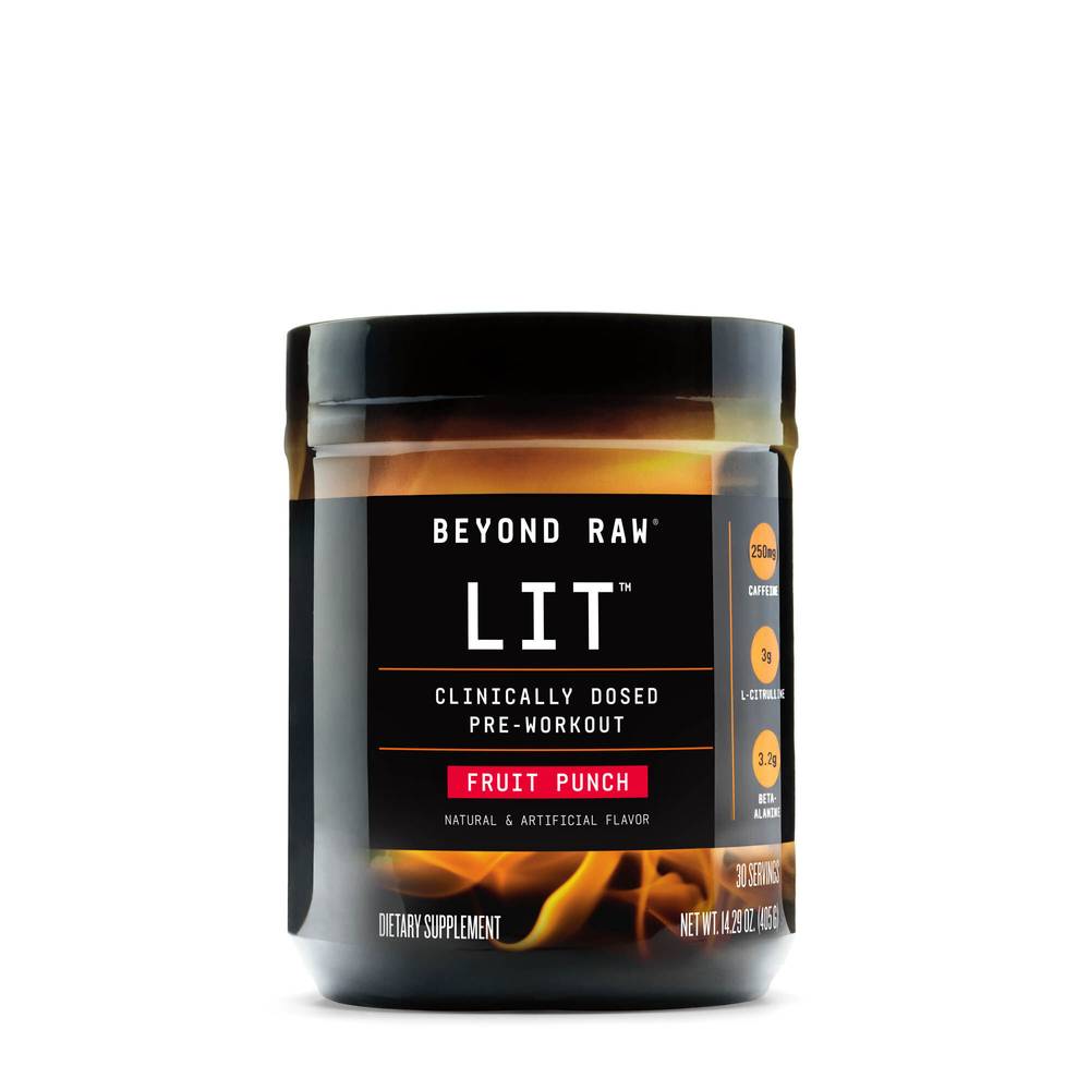 Beyond Raw Lit Clinically Dosed Pre-Workout Powder (14.29 oz) (fruit punch)