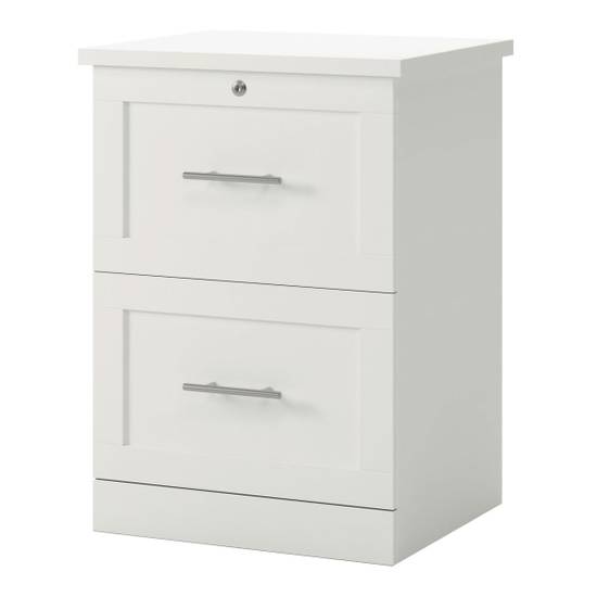 Realspace White 2-drawer 17"d Vertical File Cabinet